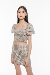 Khaki Dotted Set
