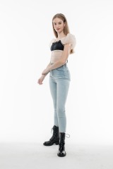 Apricot Organza Top