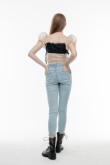 Apricot Organza Top