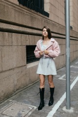 Pink Wool Coat
