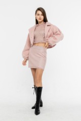 Pink Wool Coat