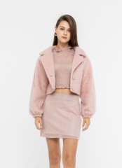 Pink Wool Coat