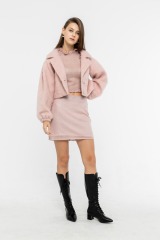 Pink Wool Coat