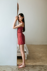 Red Heart-dotted Dress