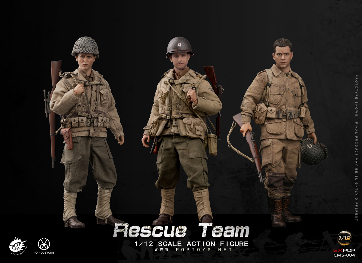 POPTOYS 1/12 CMS004 World War II US rescue team captain / sniper / soldier