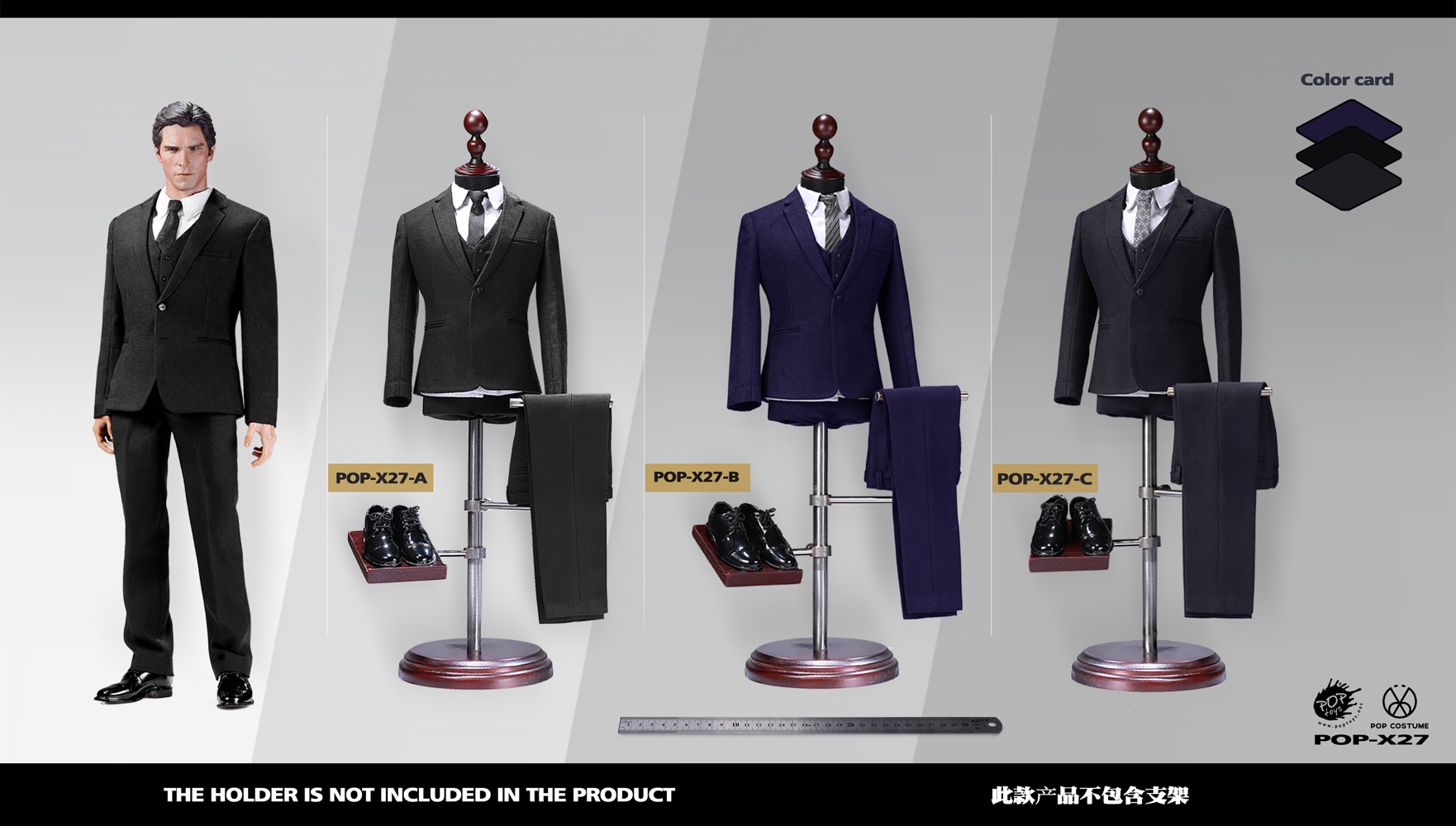 POPTOYS 1 / 6 Advanced customized men's suit set X27 monochrome