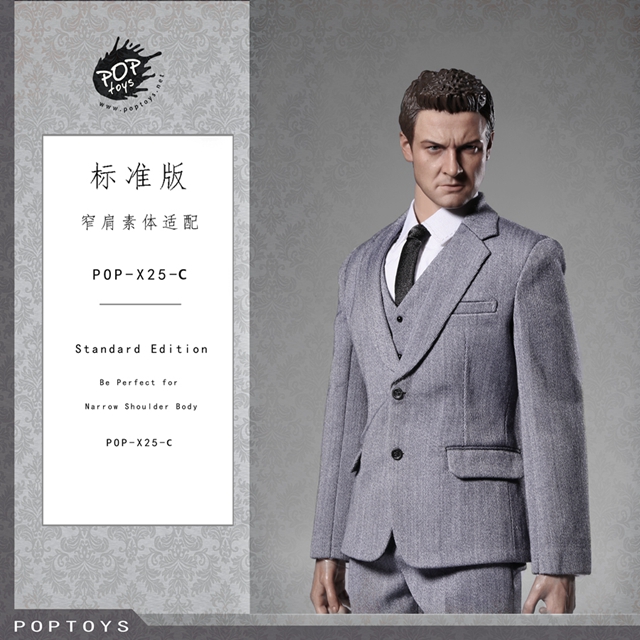 POPTOYS 1/6 XING Series X25 Standard Western-style clothes suit with waistcoat/Three colors
