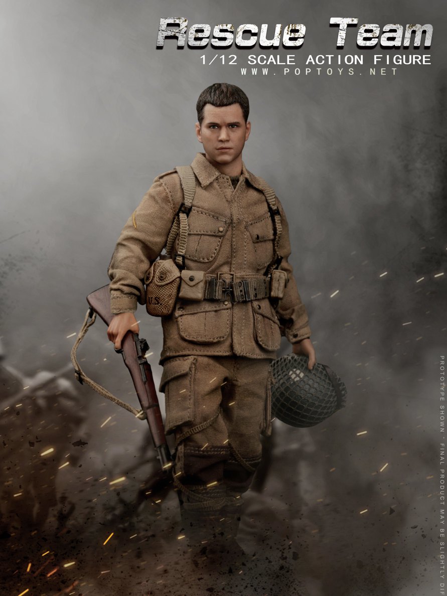POPTOYS 1 / 12 CMS004 World War II US rescue team captain / sniper / soldier