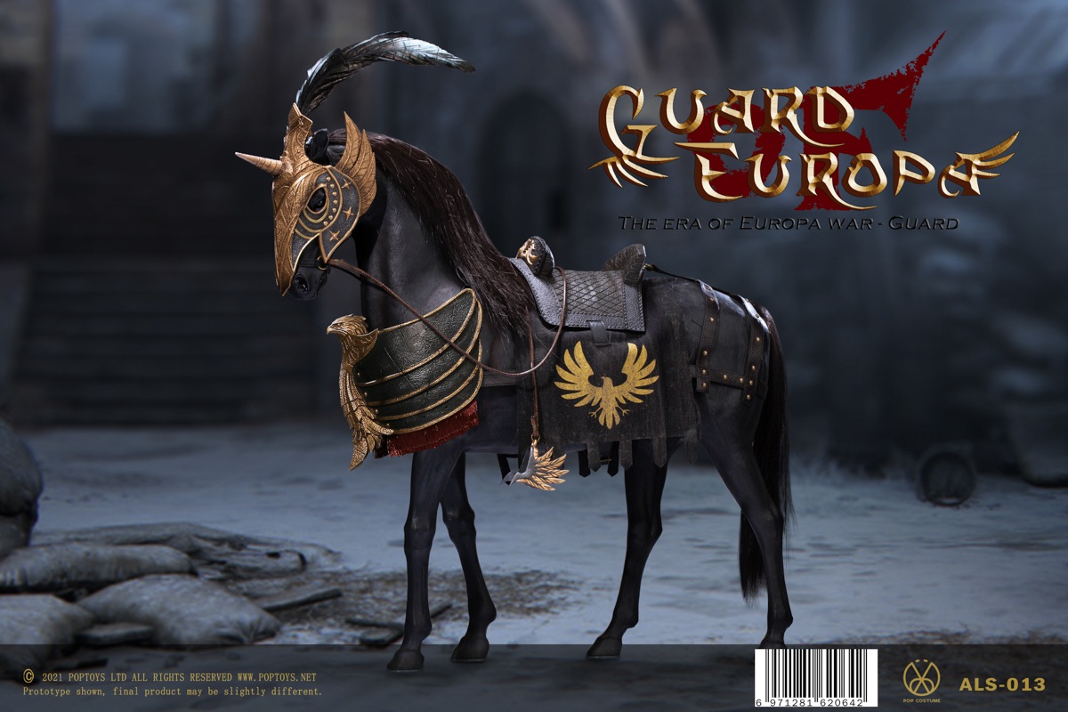 POPTOYS 1/6 ALS013 Eagle Knight Guard Silver armor Horse