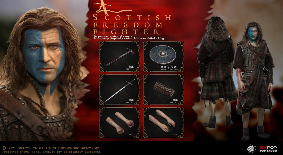 POPTOYS EX039 Scottish Freedom Fighter Bloody battle version