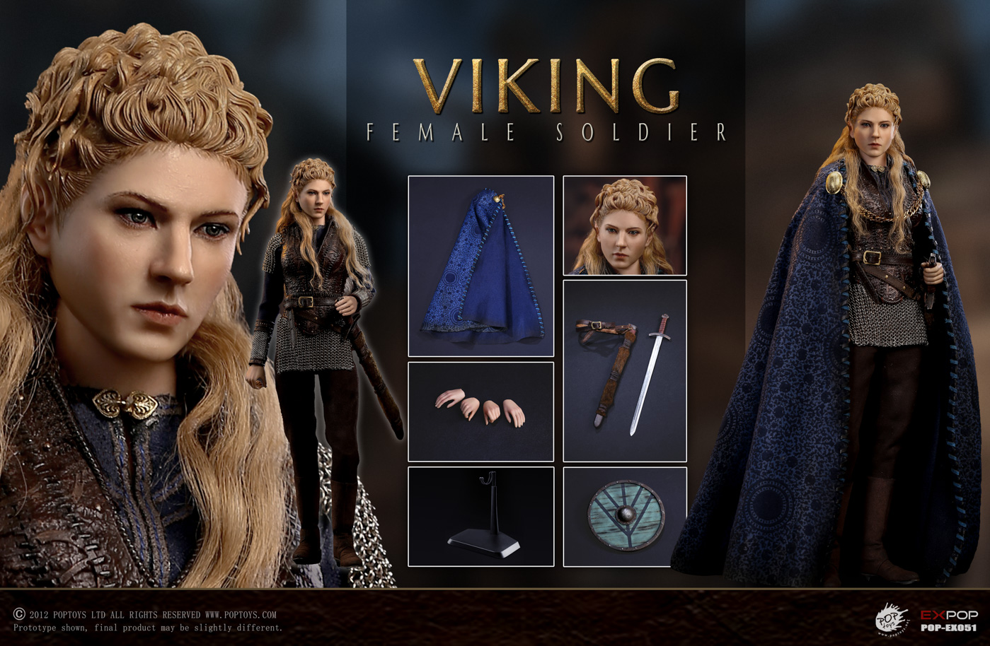 POPTOYS 1/6 EX051 Female Vikings Action figure