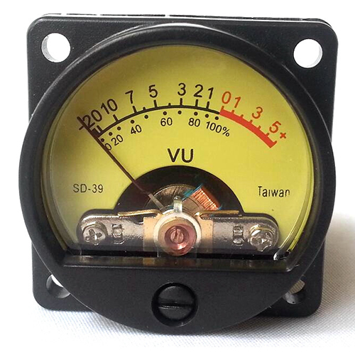 SO-39 1PC For HIFI Amplifier 39mm SD39 DB 500V VU panel meter With Yellow Back Light