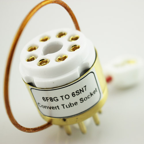 1pc 6F8G (top) TO 6SN7 6SL7 6F8G TO 6SN7 Valve Tube Socket converter adapter gold plated base socket
