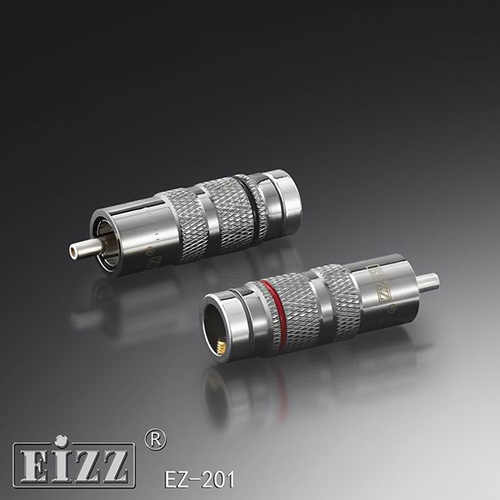 1PC EIZZ EZ-201 Rhodium plated Male RCA Plug for HIFI audio AMP