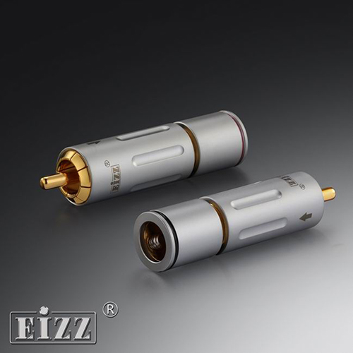 1PC EIZZ EZ-204 24K Gold plated Male RCA Plug Connector with Lock