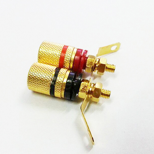 1PC  Gold plated brass RCA terminal post banana socket plug  for HIFI tube amplifier speaker