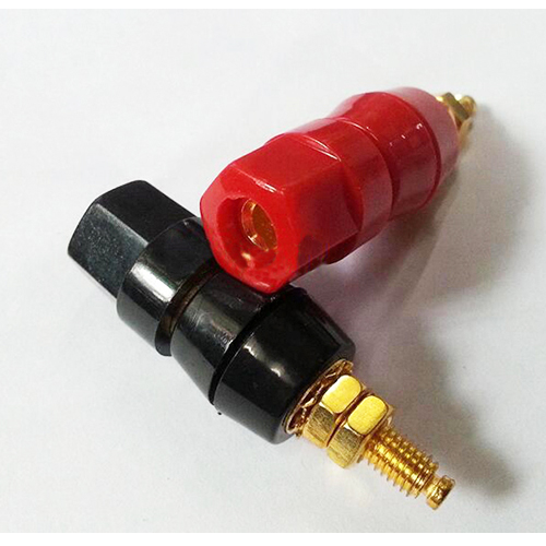1PC  HIFI tube amplifier speaker Brass Hexagon posts terminal post banana socket plug