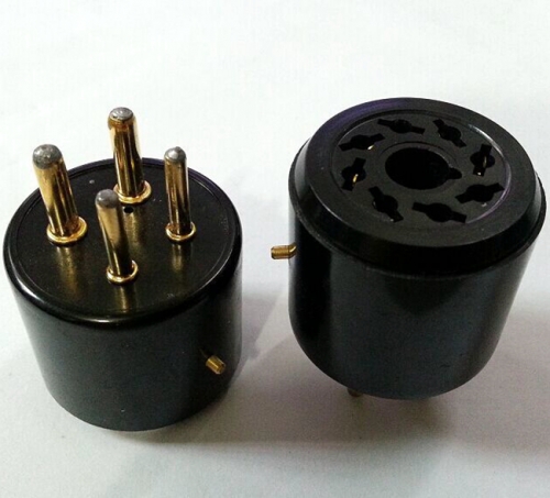 1PC Gold plated 8pin to 4pin Vacuum Tube Socket Adapter for HIFI tube amplifier DIY