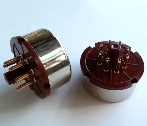 1PC Gold plated  8Pin Vacuum Tube Socket Base amplifier DIY tube socket base for KT88