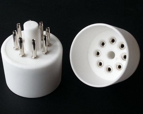 1PC Silver plated Ceramic 8Pin Vacuum Tube Socket Base amplifier DIY tube socket base