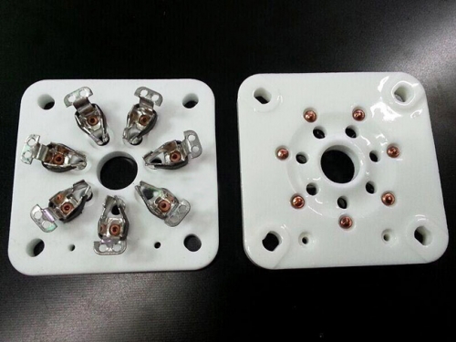 1PC  7 pin Vacuum Tube silver plated Ceramic Sockets for 813/FU-13