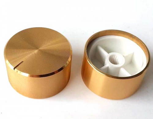 1PC 30X17 Knob Gold Color Aluminium AMP Speaker volume potentiometer Knob for Guitar Amplifier