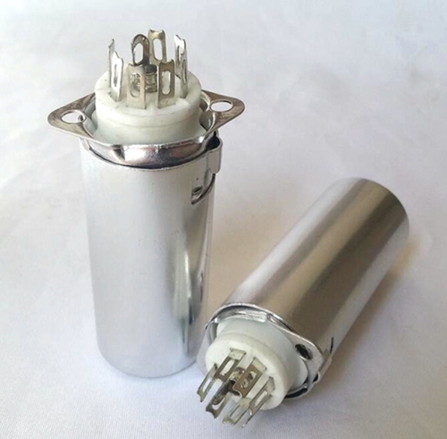 1PC Silver plated GZC7-F-B-55 7pin Vacuum tube socket for 6J1 6J2 6X4 EAA91 6Z4 EC92