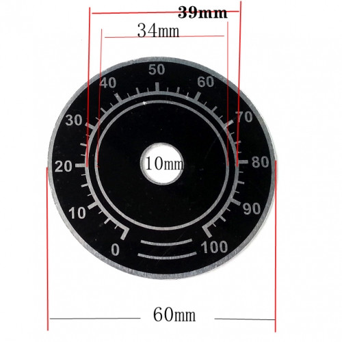 1PC 60mm Dial scale for Guitar Amplifier Knob volume potentiometer knob