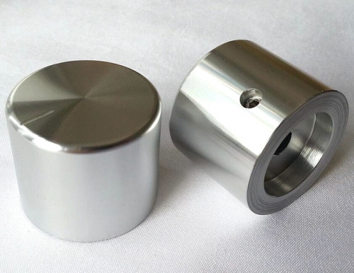 1 PC 30x25mm 6.0 Hole Silver Aluminium AMP Speaker volume potentiometer Knob
