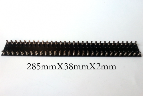 1PC 285X38X2mm Double 30pins Black nickel plated Copper Round Type TURRET Guitar AMP TAG BOARD STRIP BOARD