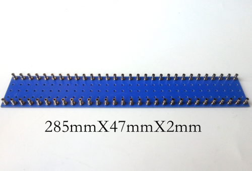 1PC 285x47x2mm Double 30pins blue nickel plated Copper Round Type TURRET Guitar AMP TAG BOARD STRIP BOARD