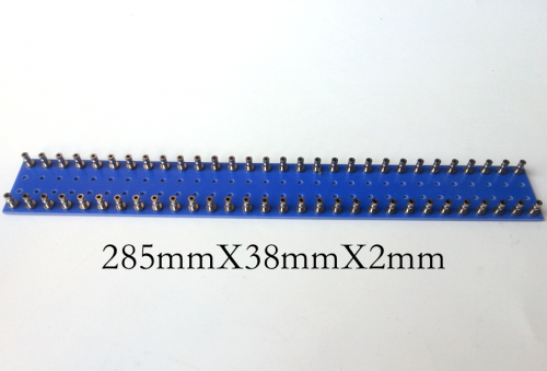 1PC 285X38X2mm Double 30pins blue nickel plated Copper Round Type TURRET Guitar AMP TAG BOARD STRIP BOARD