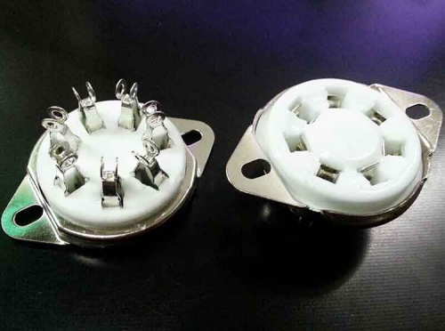 1PC GZC7-21 7pin Silver plated bottom mount ceramic tube socket for tube amplifier DIY