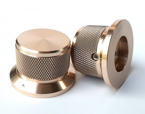 1PC 38X30X25mm Gold Color Aluminium AMP volume potentiometer Knob 6.0mm hole 	YDAN-2