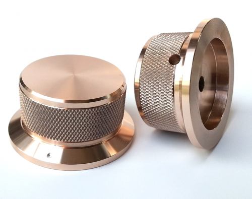 1PC 50X40X25mm Gold Color  Aluminium AMP volume potentiometer Knob 6.0mm hole YDAN-24