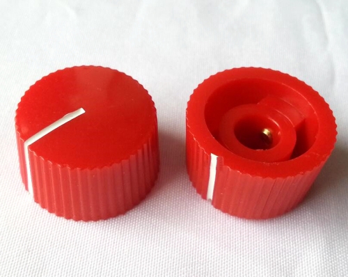 1PC  Red Plastic round bakelite potentiometer Knob for Guitar Effect Pedal 6.4mm Hole Diameter YDPN-12