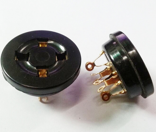 1PC Amp Audio tube 300B 2A3 811 Gold plated bakelite 4pin Tube Socket