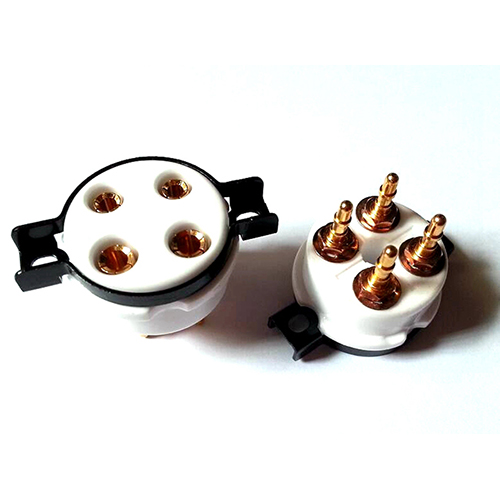 1PC  2A3 274A 300B EIZZ 4 pin 4pins Ceramic Vacuum Tube Socket WTIH SCREW