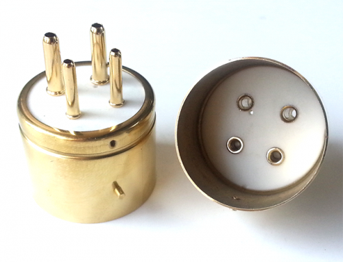 1PC 300B 2A3 811 274  4pins Ceramic Vacuum Tube socket Base