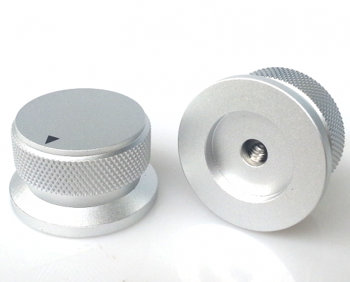 1PC 34X30.4X20mm Silver Color  Aluminium AMP volume potentiometer Knob 6.0mm hole YDAN-23