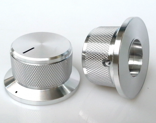 1PC 44X34x25mm Silver Color  Aluminium AMP volume potentiometer Knob 6.0mm hole YDAN-20