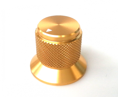 1PC 30X25x22.5mm Gold Color  Aluminium AMP volume potentiometer Knob 6.0mm hole YDAN-11