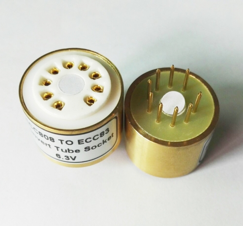 1PC ECC808 TO ECC83 6.3V Vacuum Tube socket Convert Adapter for AMP DIY