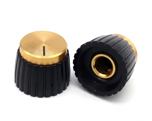 1PC Bakelite potentiometer Knob 20x16mm with screw for Marshall Guitar AMP Effect Pedal 6.35mm gold color YDBN-H2