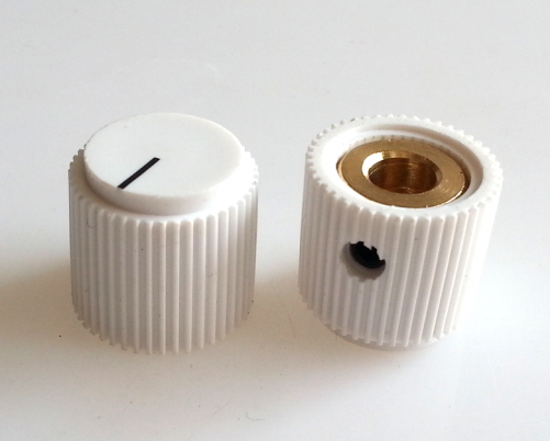 1PC White Plastic potentiometer Knob 18.5X17.3mm for Marshall Guitar AMP Effect Pedal  6.35mm Hole