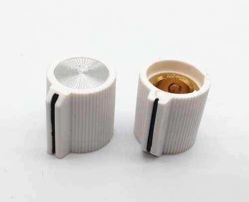 1PC White Plastic potentiometer Knob 13X14mm for Marshall Guitar AMP Effect Pedal  6.35mm Hole
