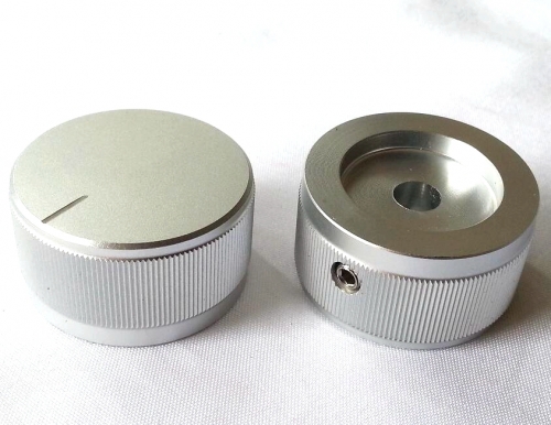 1PC 30x16mm dull polish Silver Aluminium AMP volume potentiometer Knob 6.0mm Volume Control Knob YDAN-13
