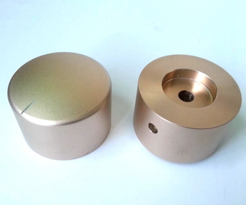 1PC 38x26mm Dull polish champagne Aluminium AMP volume potentiometer Knob 6.0mm for Audio tube amp DIY YDAN-35