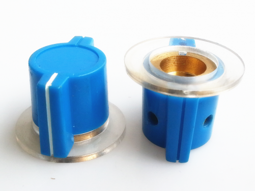 1PC Blue AMPLIFIER KNOB ABS Plastic 26X18MM Audio GUITAR AMP Effect Pedal Stomp Knob 1/4" Shaft Hole YDPN-10