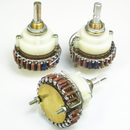 1pc 250K 2 Pole 23 Step single channel volume Attenuator Potentiome​ter rotary switch with DALE Resistor peduncular and Round shaft